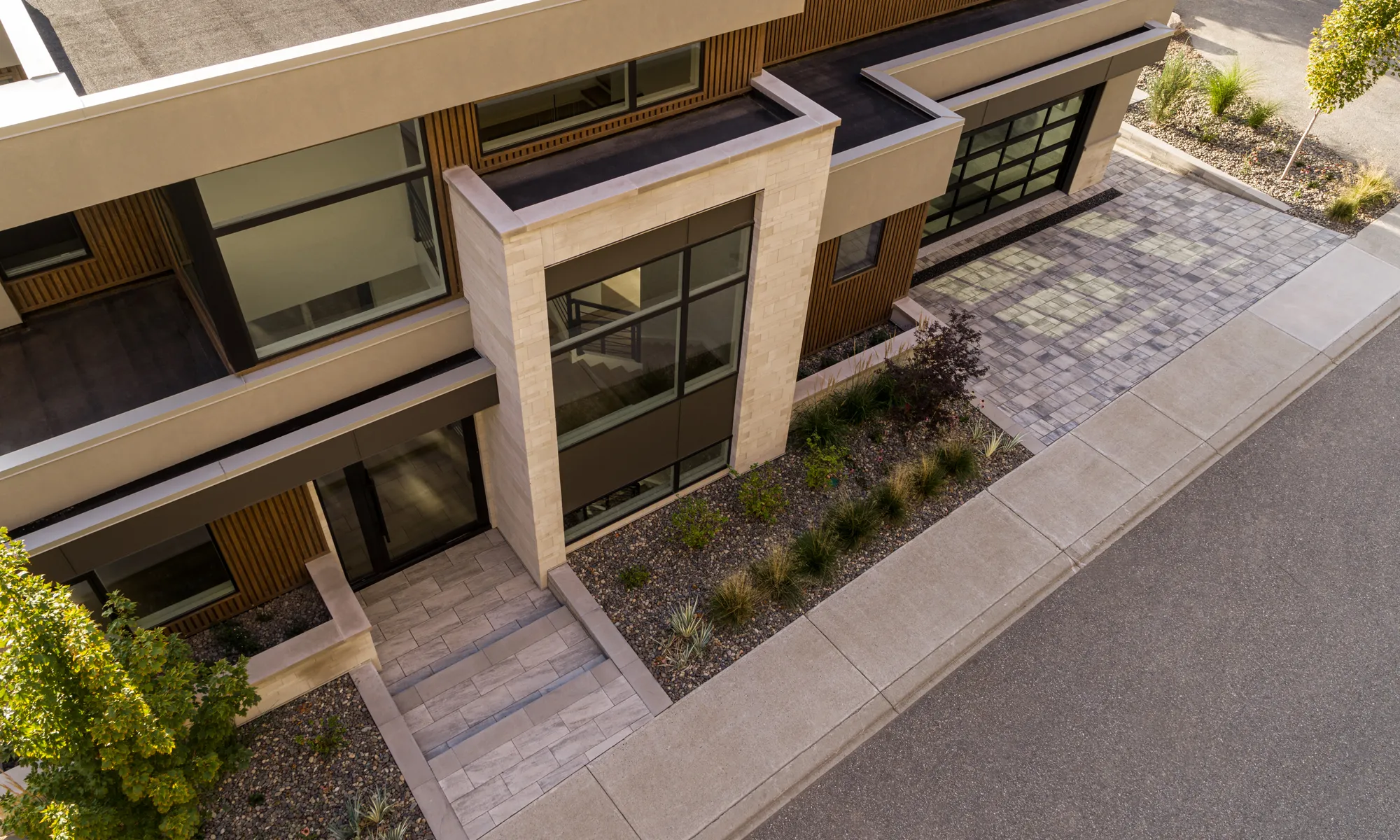 decorative stone and modern home