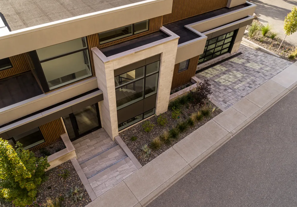 decorative stone and modern home